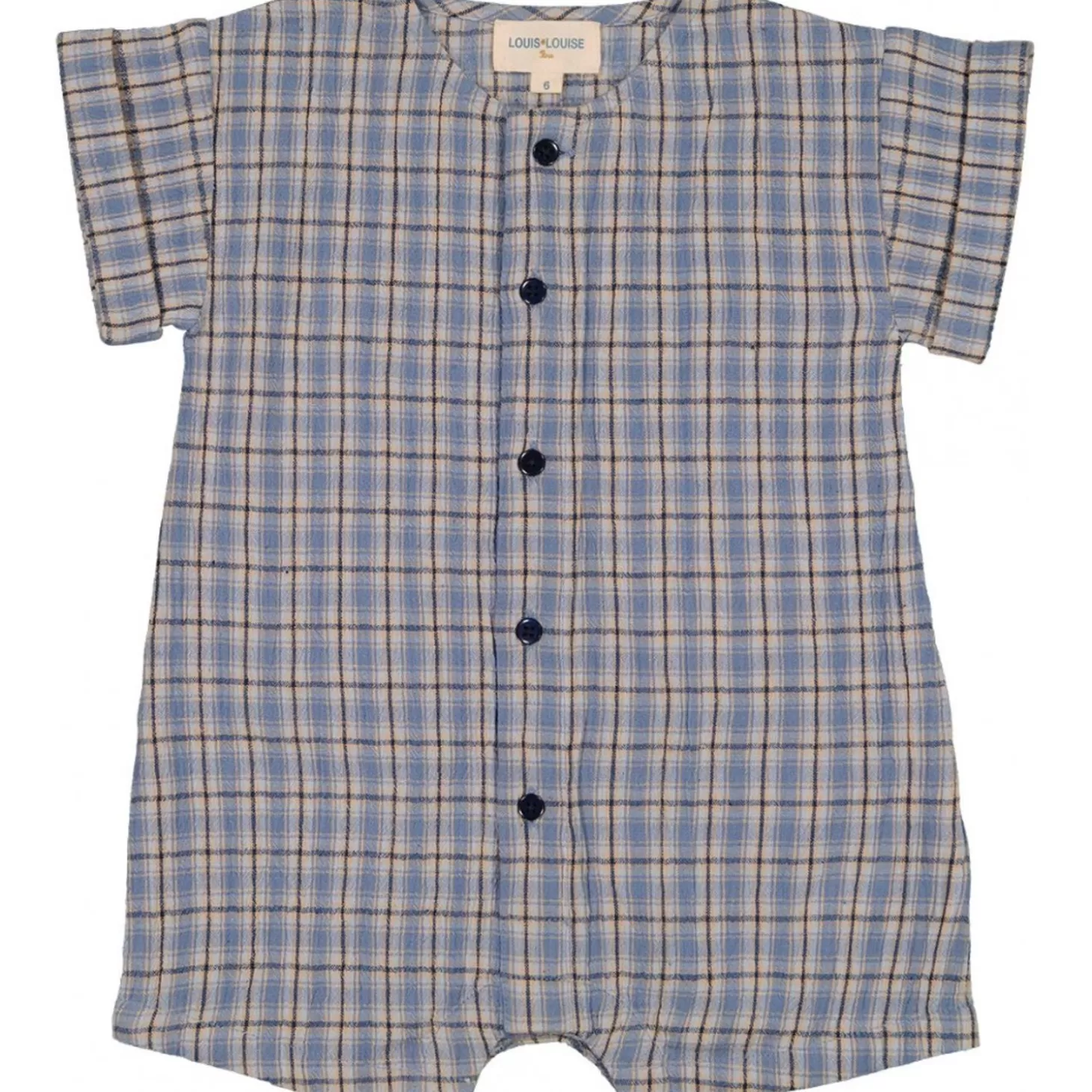 LOUIS LOUISE Overall Hawai Cotton Crepe Tartan Outlet