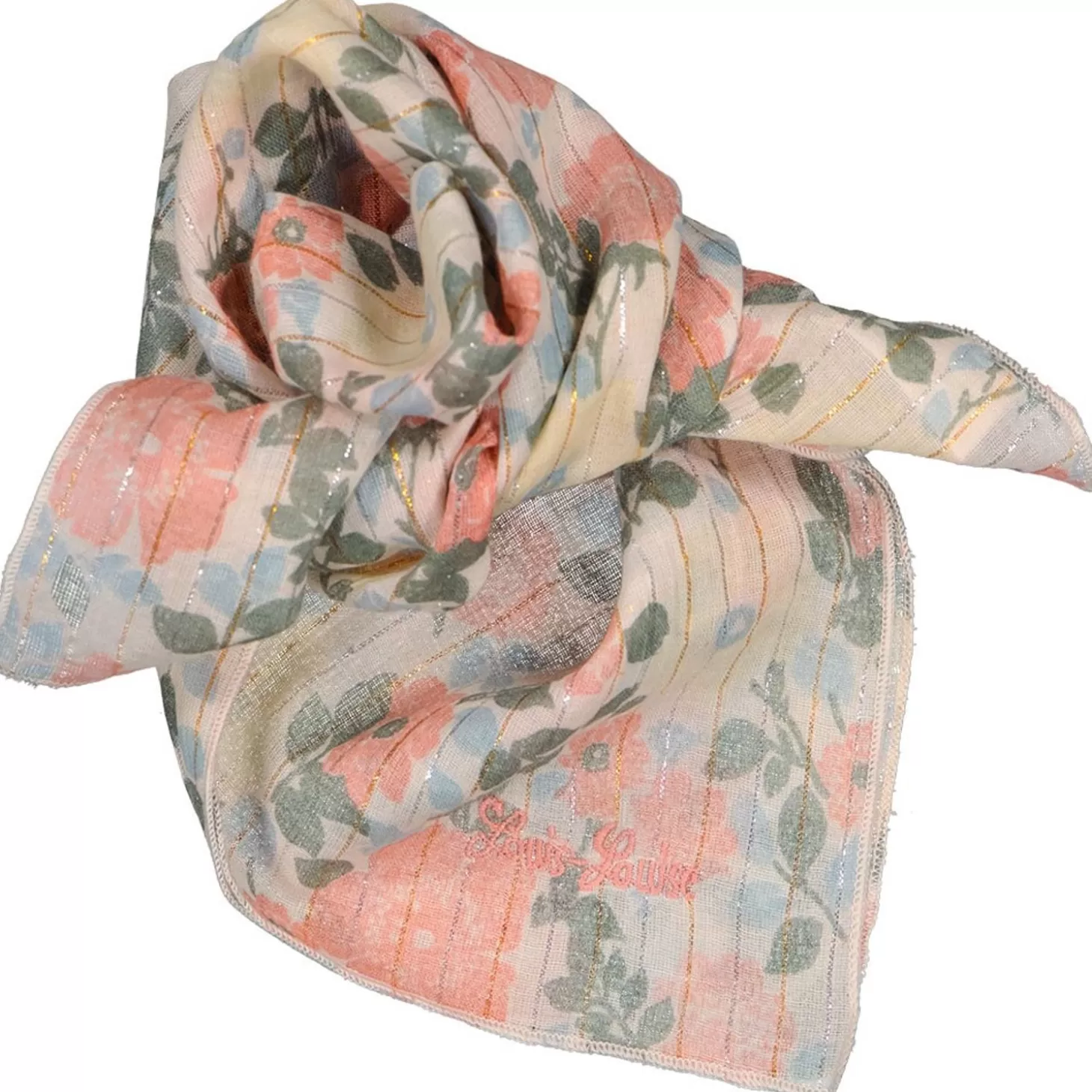 LOUIS LOUISE Scarf Sissi Stripe Lurex Vintage Flower Sale
